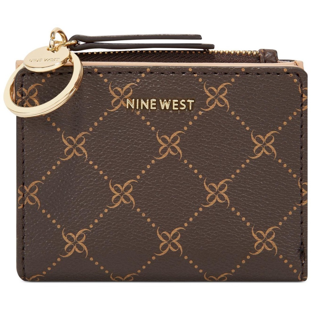 Nine west status logo small zip wallet
